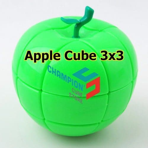 YJ Apple Cube 3x3 with a Moneybox - green image 1