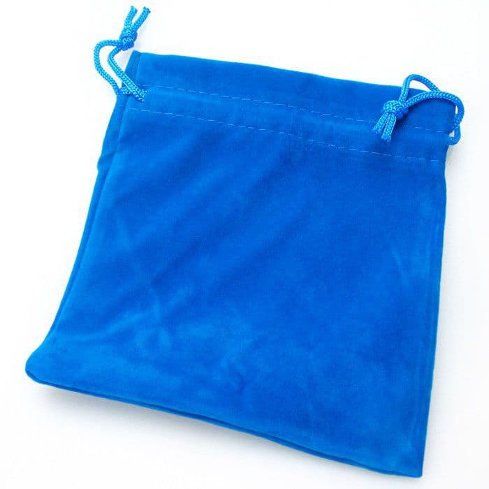 Middle-size Velvet Cube-bag - Blue image 1