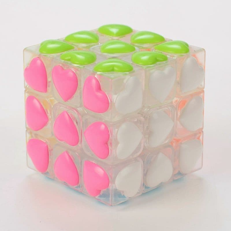 YJ Heart tiled 3x3x3 - Transparent