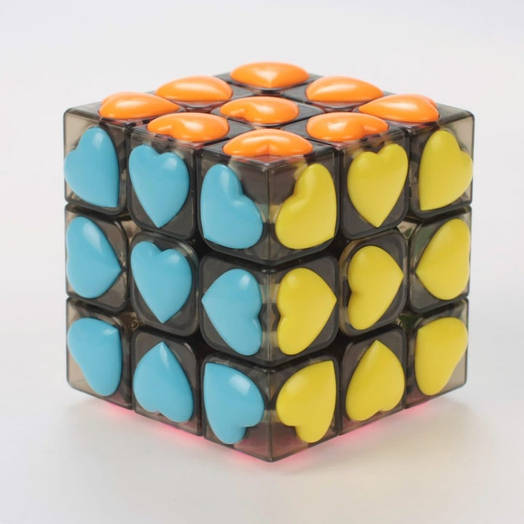 YJ Heart tiled 3x3x3 - trans.black