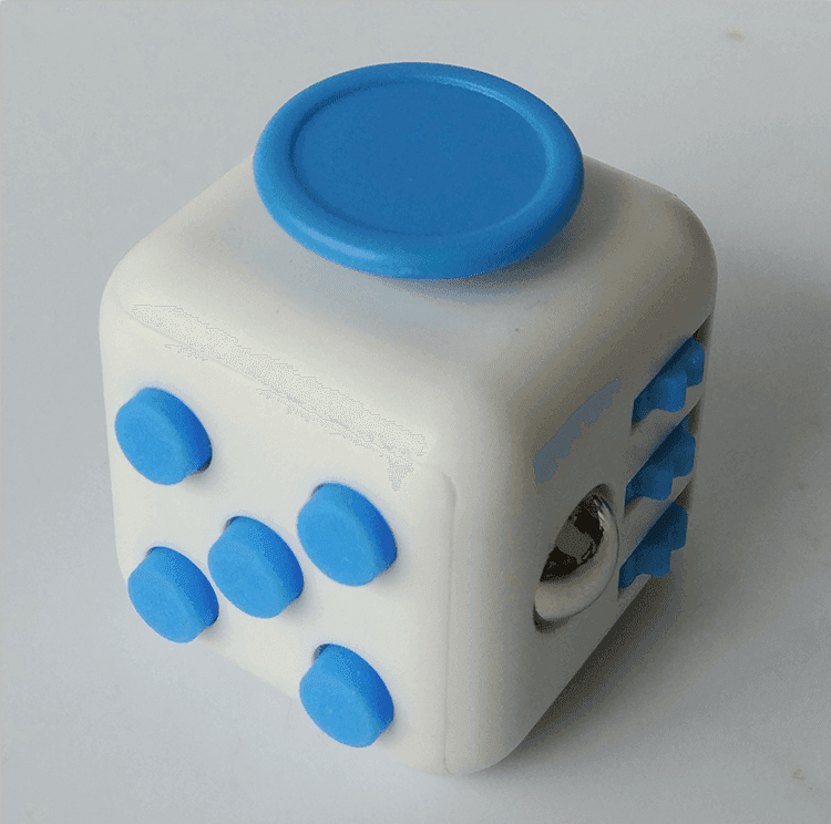 Fidget cube - blue+white