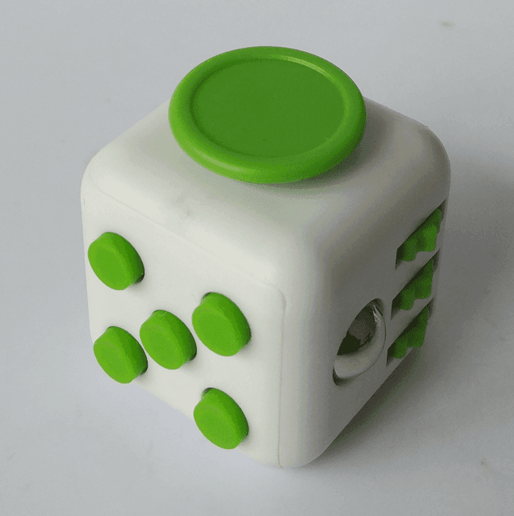 Fidget cube - green white