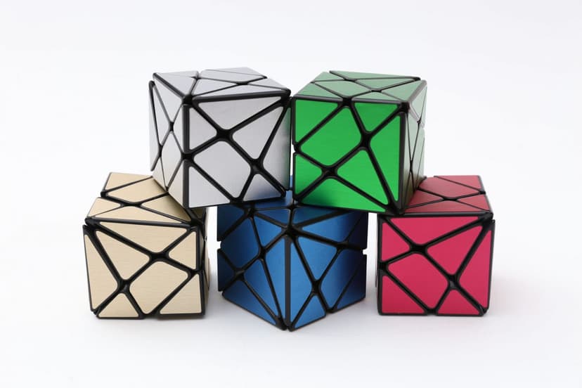 Z-Cube Axis Cube with Wire Drawing - Blue