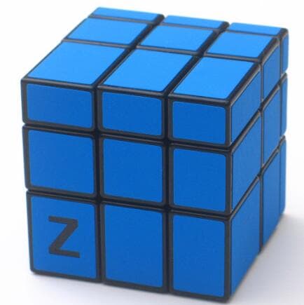 Z-Cube 3x3x3 Mirror cube with cloth sticker - Blue