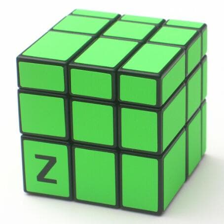 Z-Cube 3x3x3 Mirror cube with cloth sticker - Greem image 1