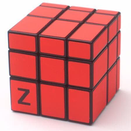 Z-Cube 3x3x3 Mirror cube with cloth sticker - red