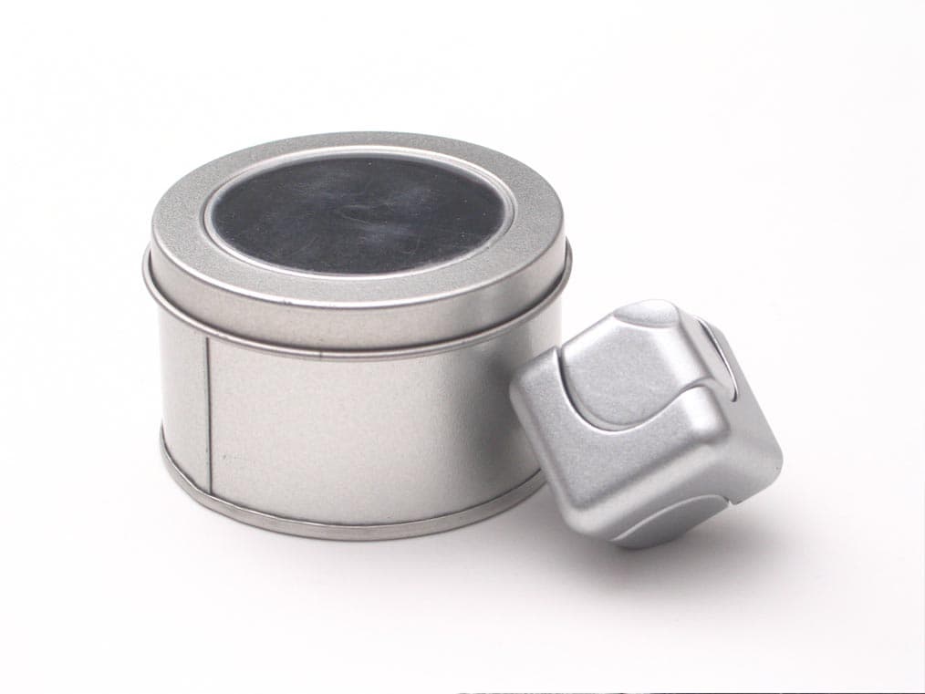 Metallic Fidget Spinner Cube - silver