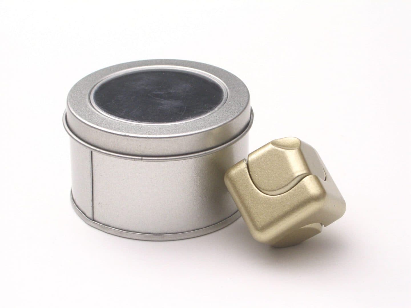 Metallic Fidget Spinner Cube - golden