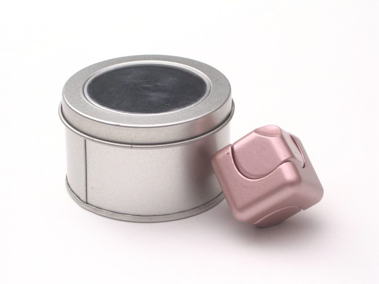 Metallic Fidget Spinner Cube - Pink image 1