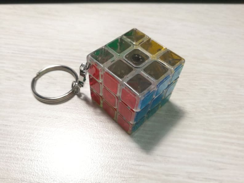 Z-Cube 3x3x3 Keyring 30mm - Transparent