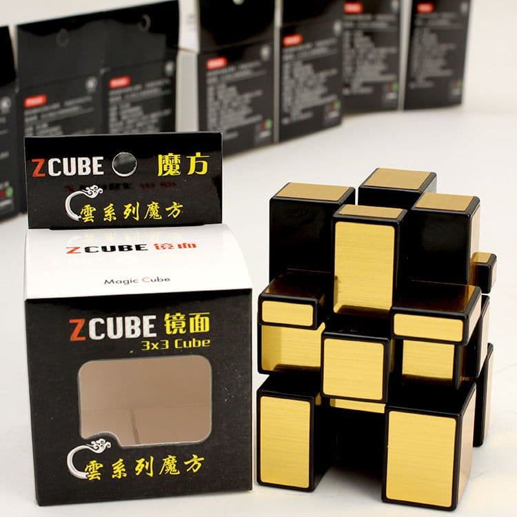 Z-Cube Cloud Mirror Cube - black golden