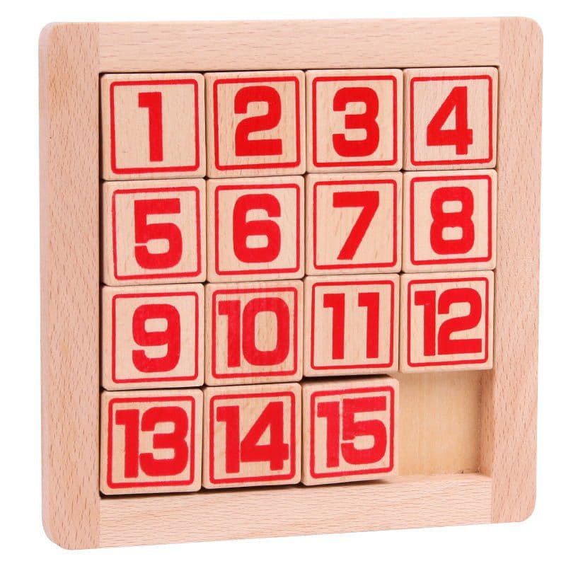 Digital Puzzlenumber 1-15 - red