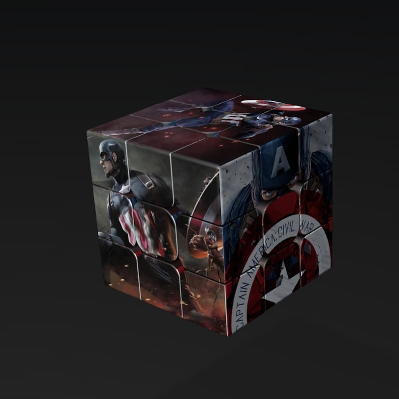 Custom Printed Cube - Captain America A image 1