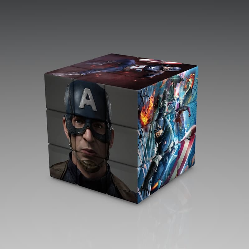 Custom Printed Cube - Captain America B image 1