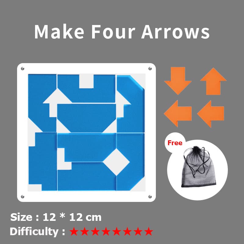 Make 4 Arrows Puzzle - Blue image 1