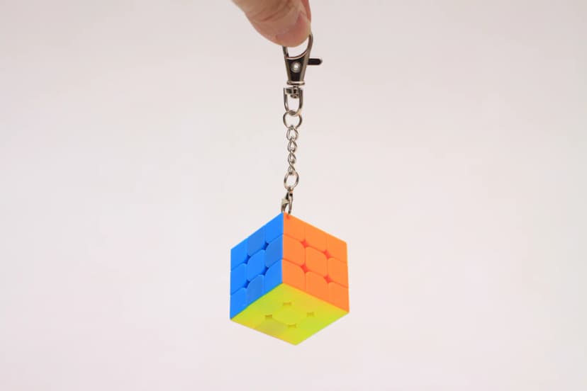 3x3 Cube keychain image 2