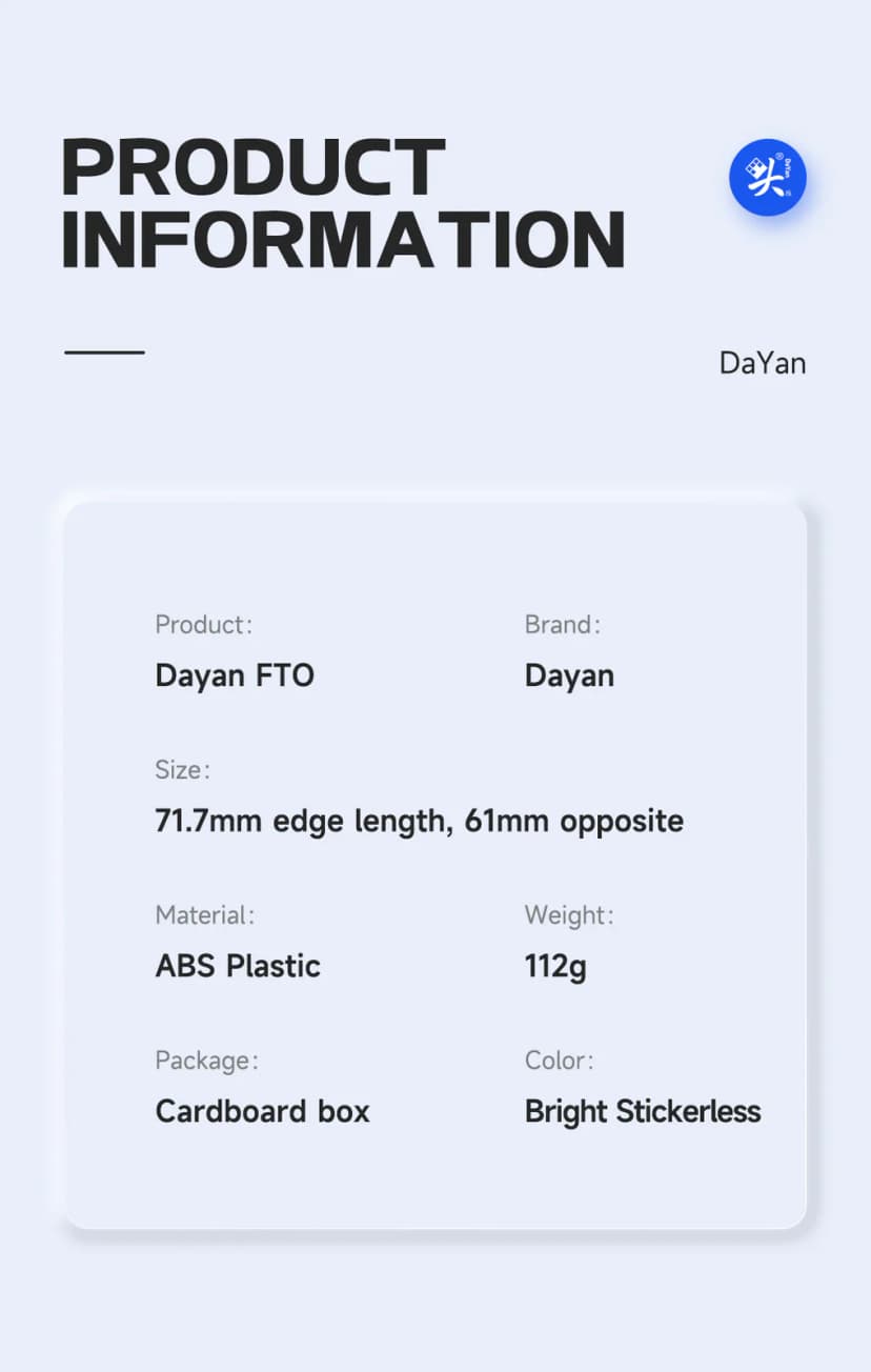 DaYan FTO M - Stickerless image 11