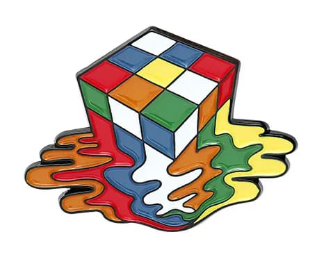 Melted-cube Brooch image 1