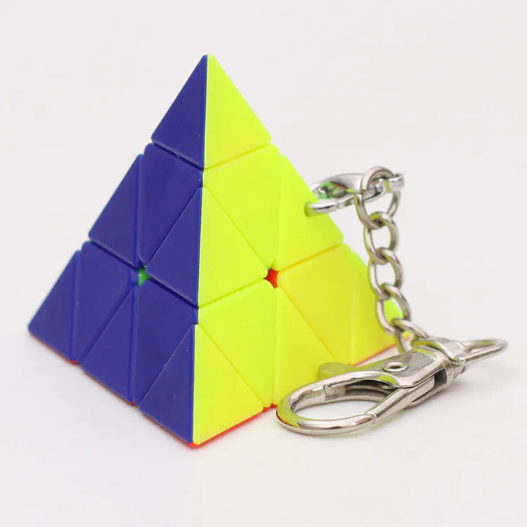 mini 3x3 Pyraminx with keychain image 2