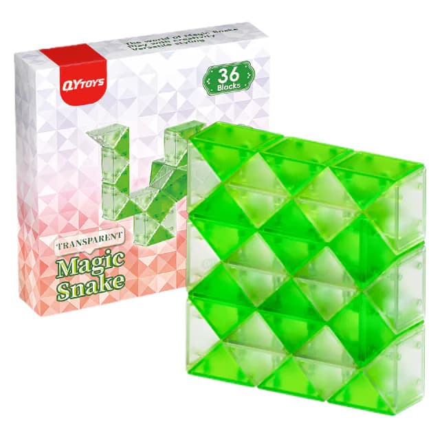 QiYi 36-Block Magic Snake - Trans.Green image 1