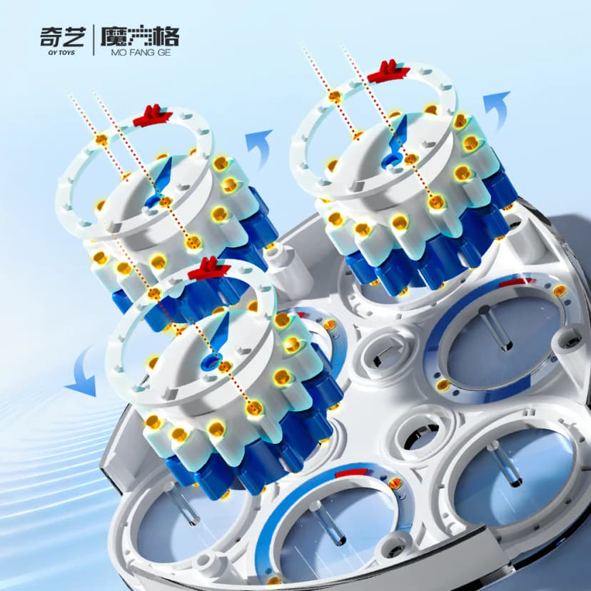 QiYi 3x3 Magic Clock - Blue-White image 8
