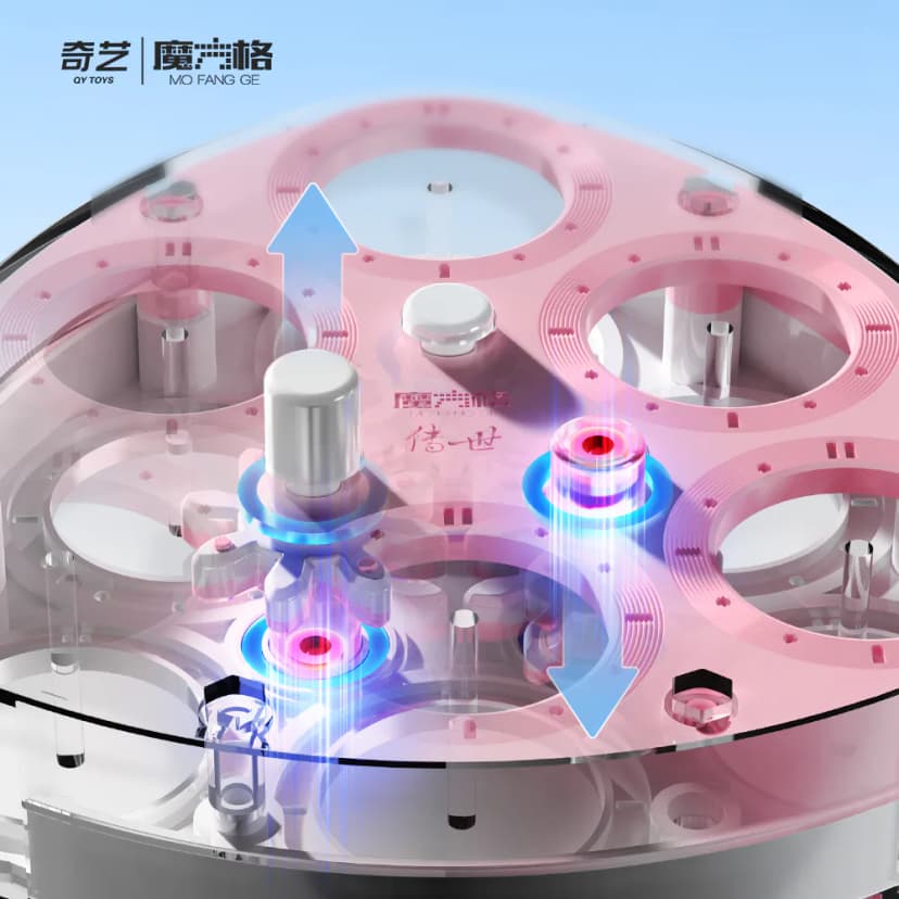 QiYi 3x3 Magic Clock - Blue-White image 9