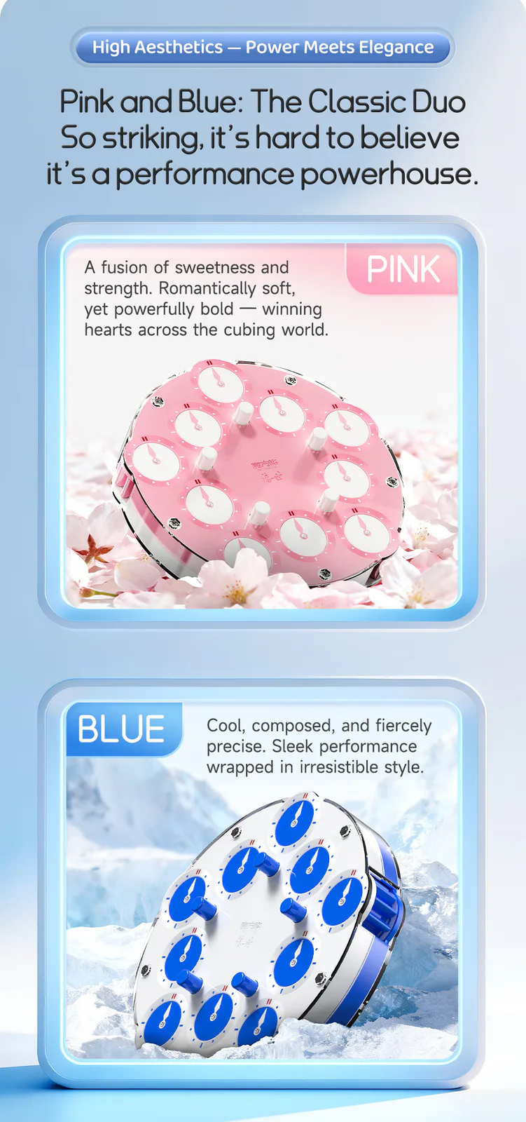 QiYi 3x3 Magic Clock - Pink+White image 15