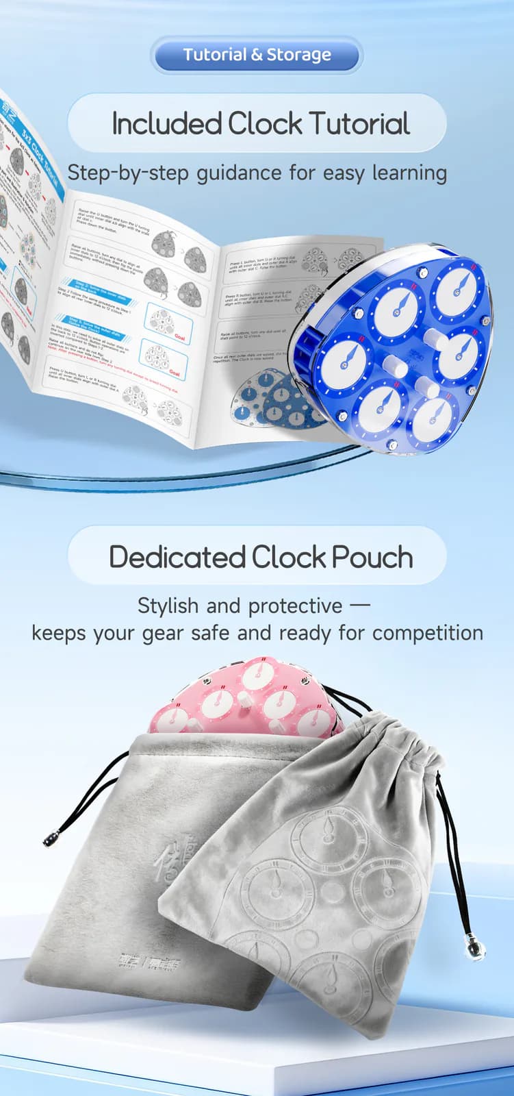 QiYi 3x3 Magic Clock - Pink+White image 21