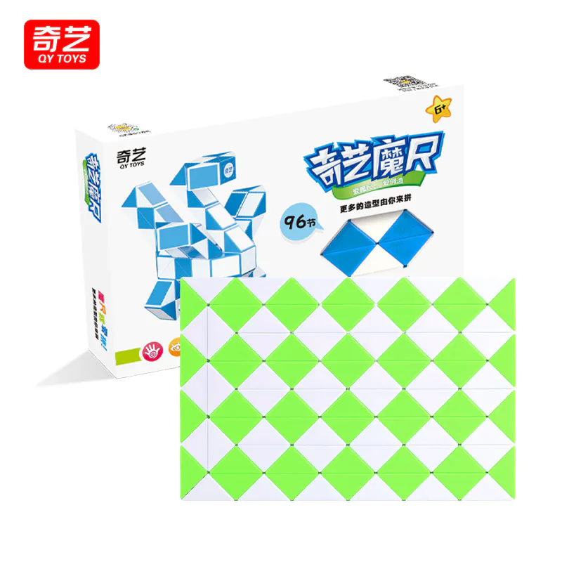 QiYi 96-Block Magic Snake - Green+White image 1