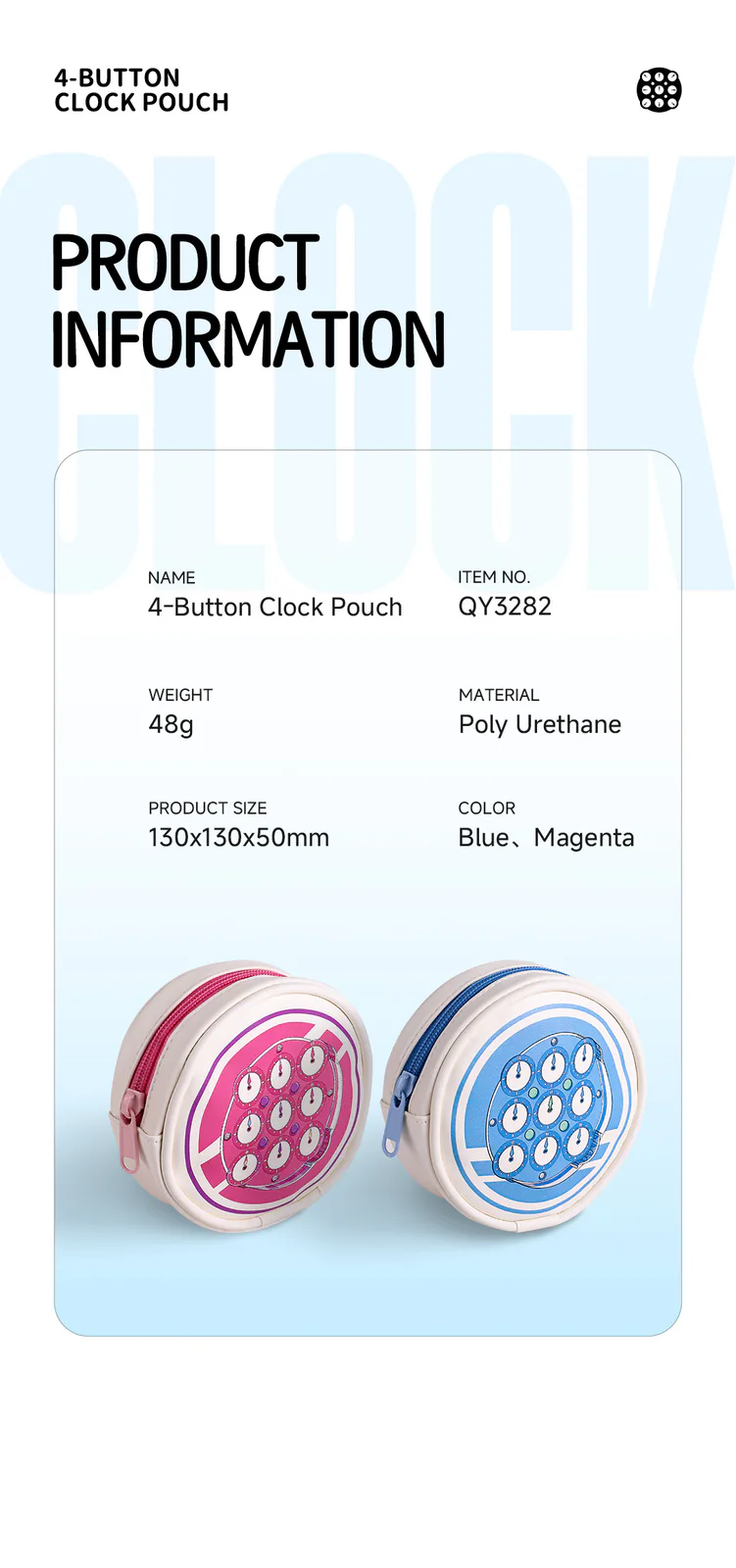 QiYi Clock Pouch - Pink image 16