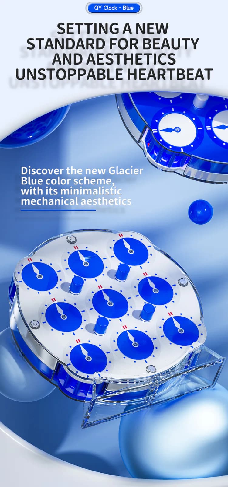 QiYi Magnetic Clock - Blue image 5