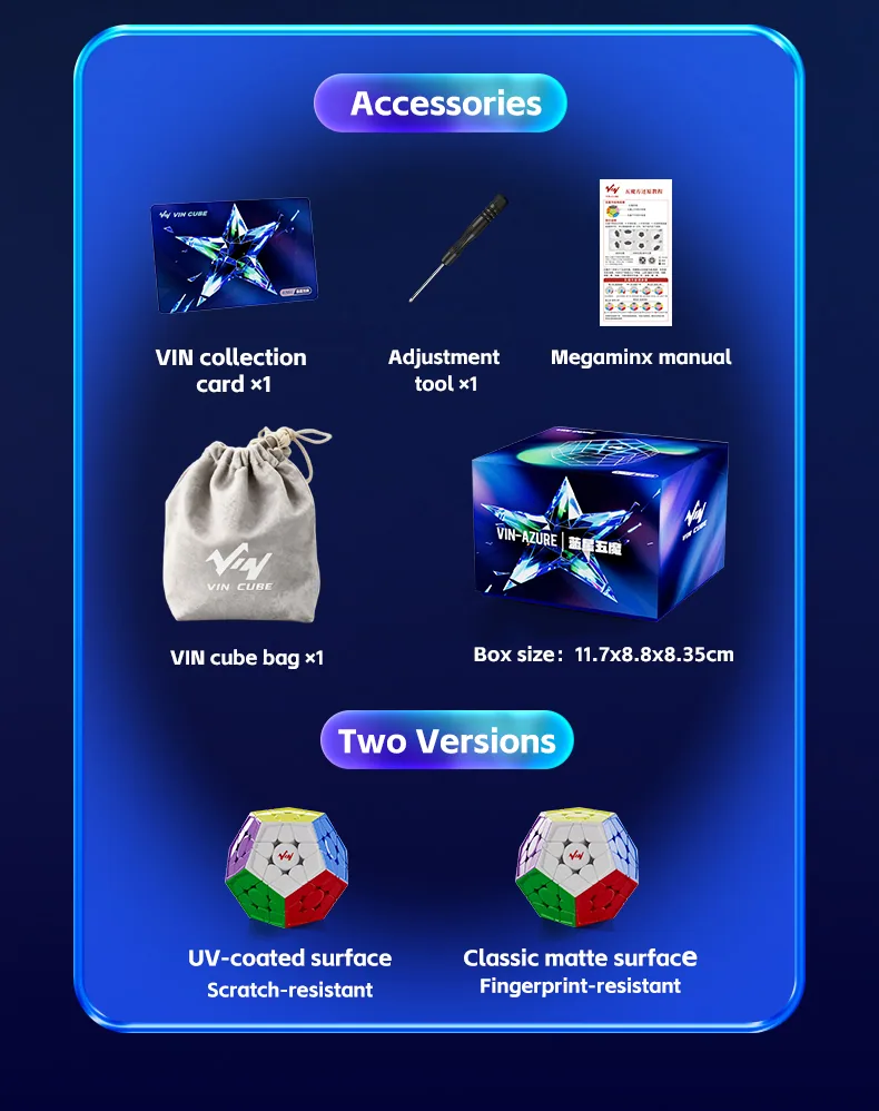 VinCube Azure Megaminx Lite M - Stickerless image 5