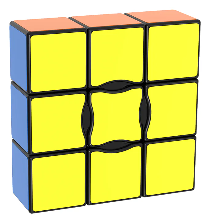 YuXin 1x3x3 Floppy Cube #2 - Black image 1