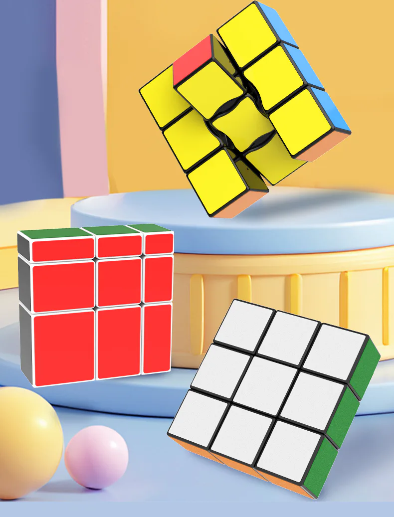 YuXin 1x3x3 Mirror Cube - White image 5