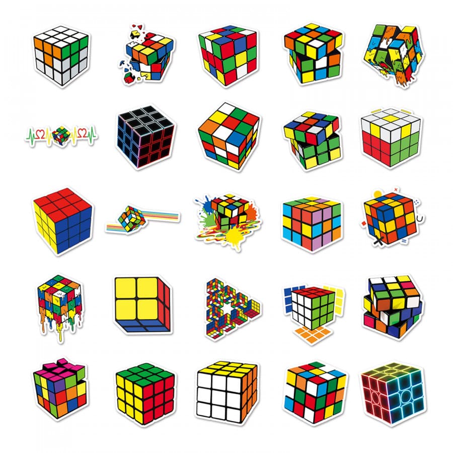 Cube Pattern Graffiti Stickers set(50pcs)