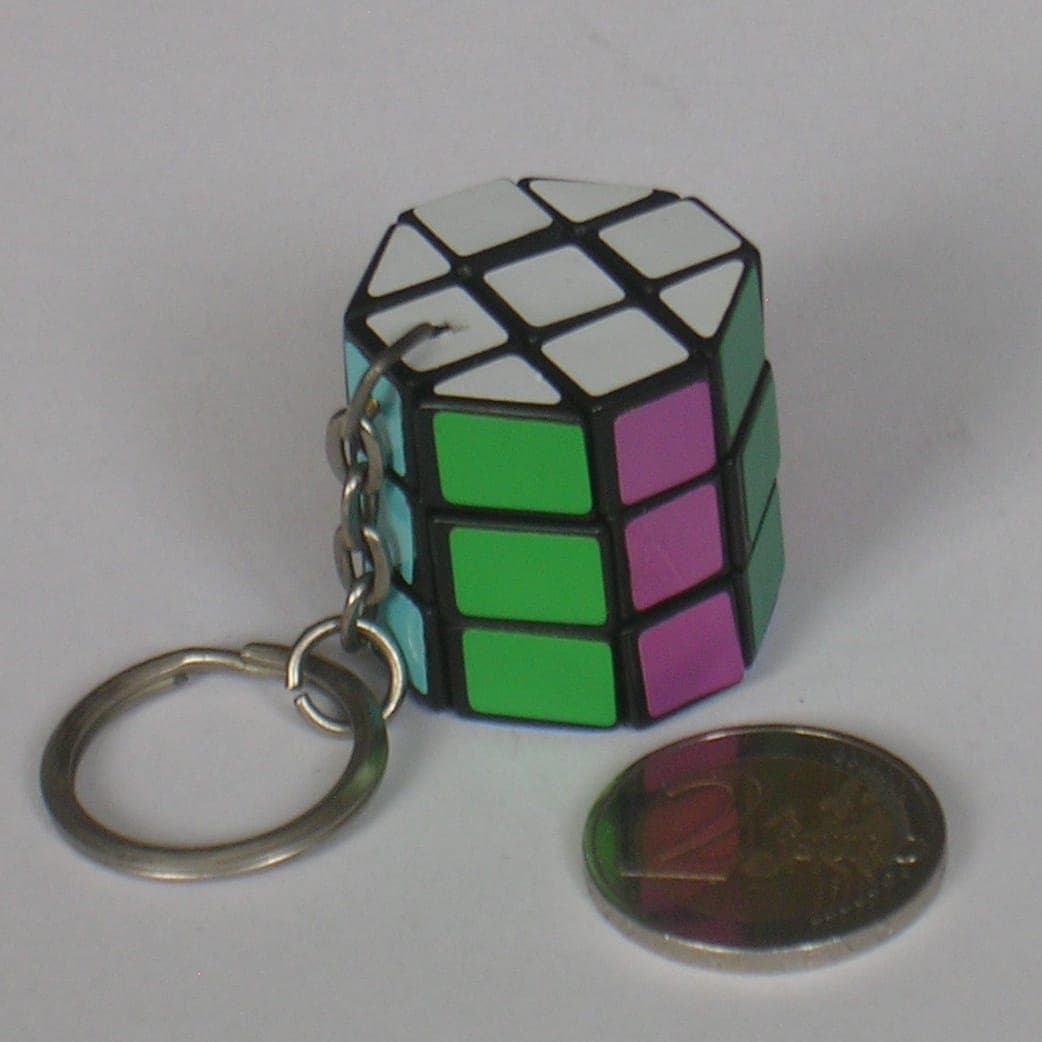 mini Octagonal cylinder with keychain image 1