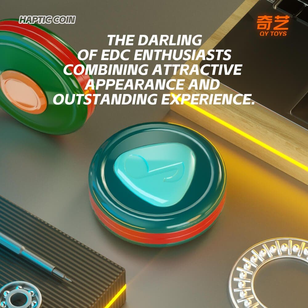 QiYi Haptic Coin Button - blue