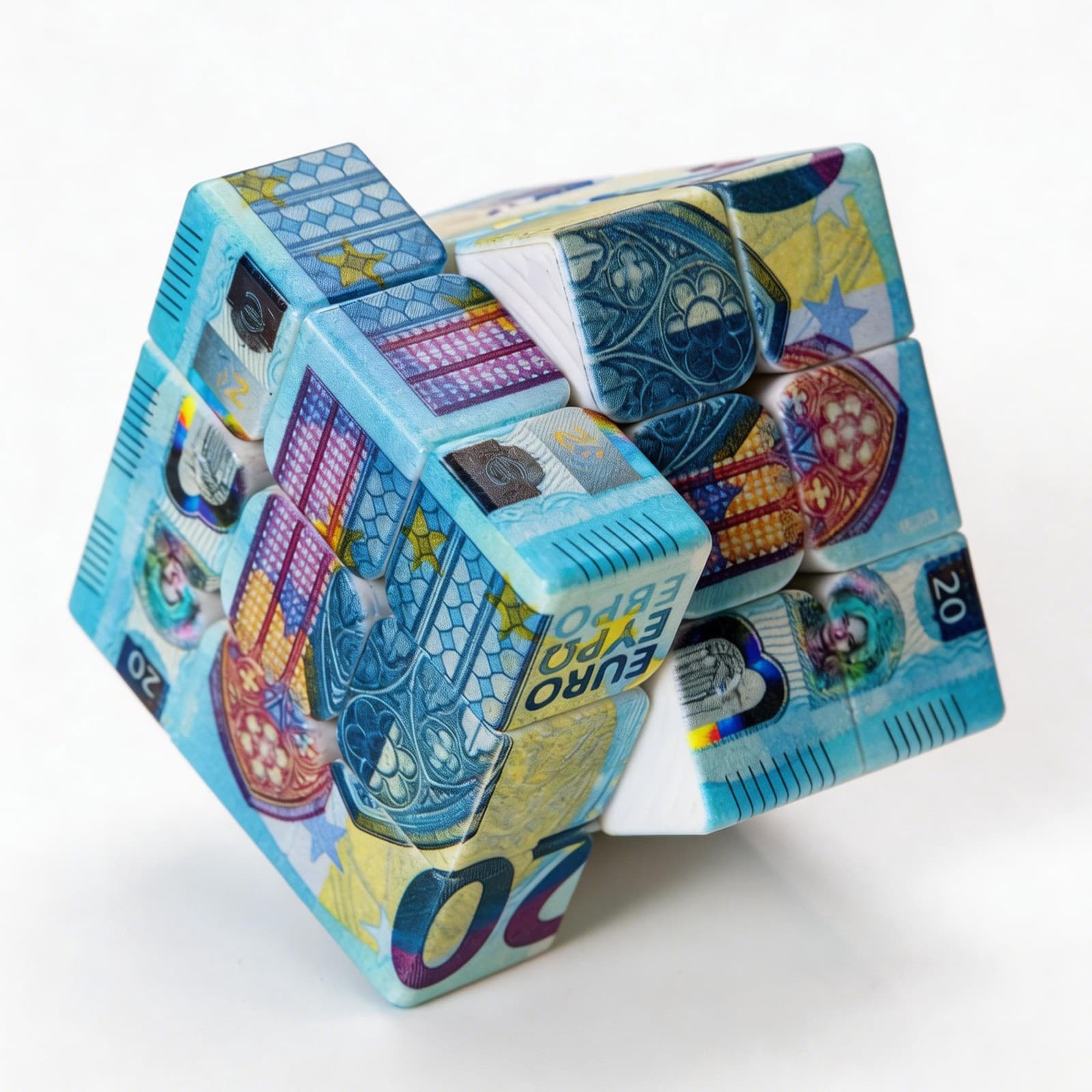 Z-Cube 20 Euros 3x3 Cube - Uv Printing image 2