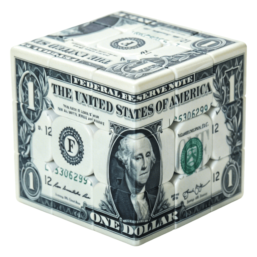 Z-Cube Dollar 3x3 Cube - Uv Printing