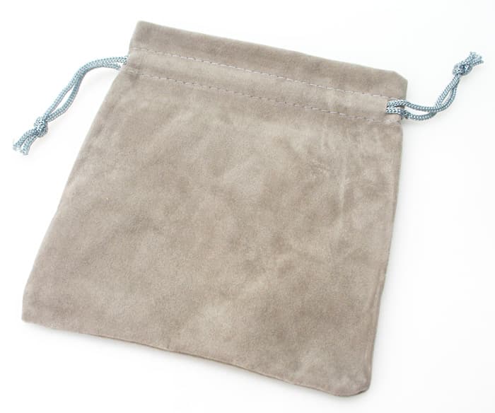 Large-size Velvet Cube-bag - Gray image 1