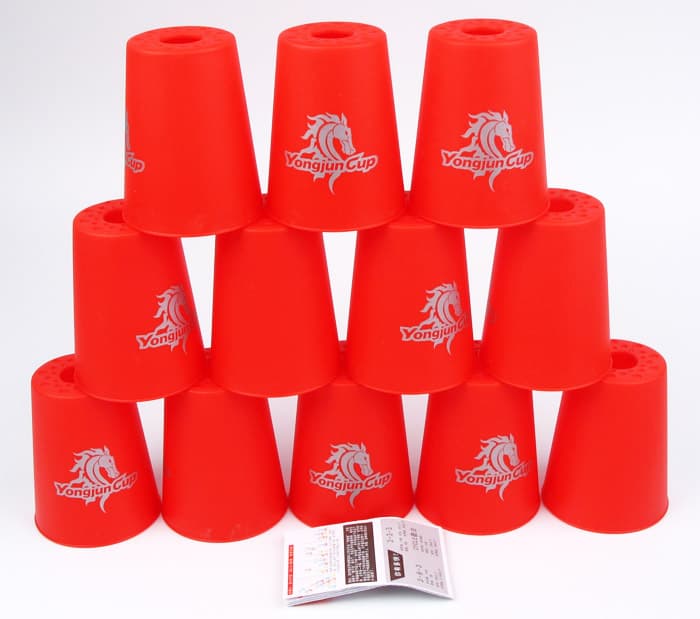 YJ Speed Flying Cups with box - red image 1