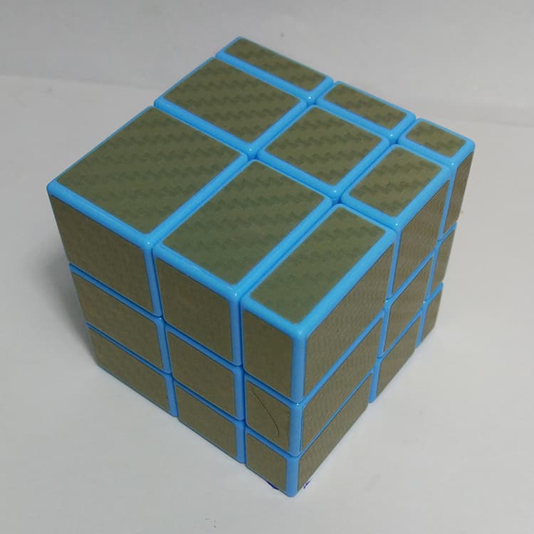Z-Cube Mirror with carbon-fibre stickers - Blue image 1