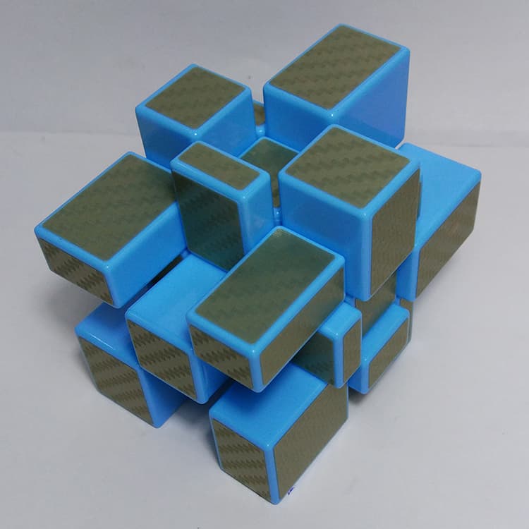 Z-Cube Mirror with carbon-fibre stickers - Blue image 4