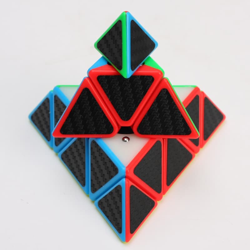 Z-Cube Pyraminx Cube with Carbon fibre stickers image 3