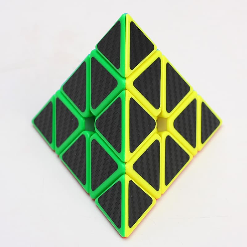 Z-Cube Pyraminx Cube with Carbon fibre stickers image 1