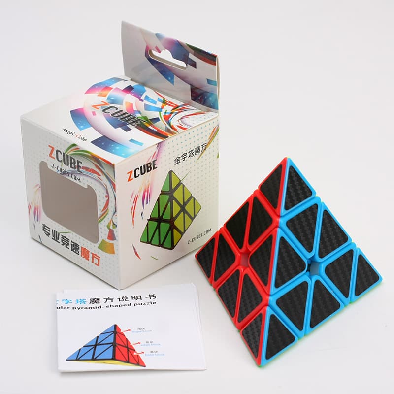 Z-Cube Pyraminx Cube with Carbon fibre stickers image 4