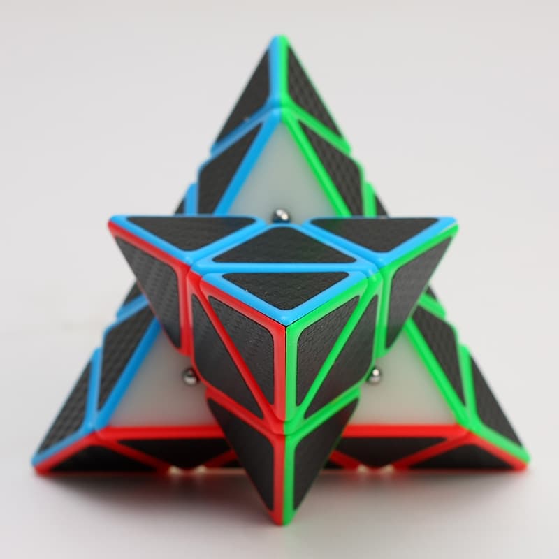 Z-Cube Pyraminx Cube with Carbon fibre stickers image 5