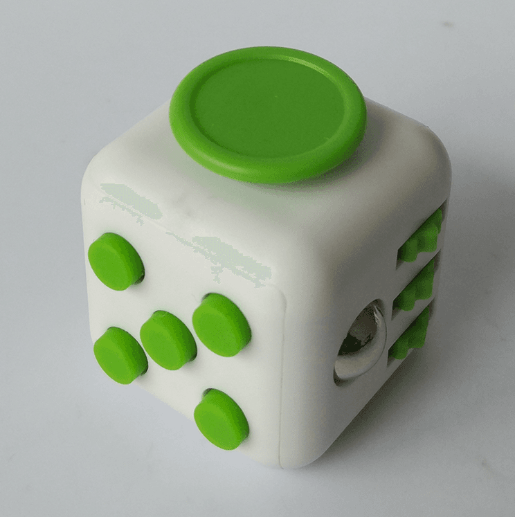Fidget cube - green white image 1