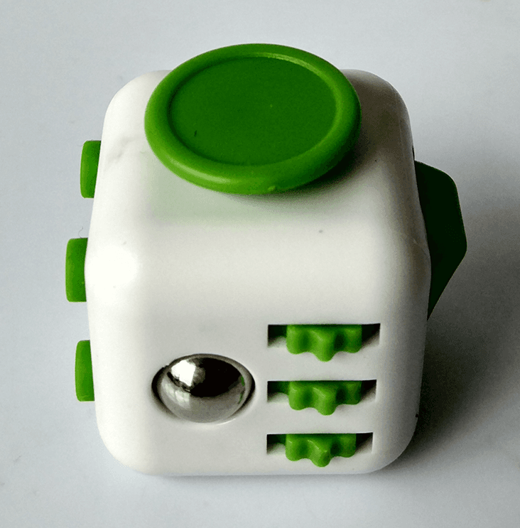 Fidget cube - green white image 2