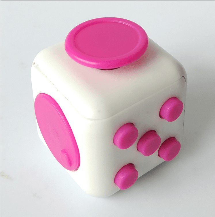 Fidget cube - pink+white image 2